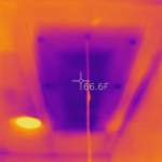 Thermal Scan of an Uninsulated Attic Entrance